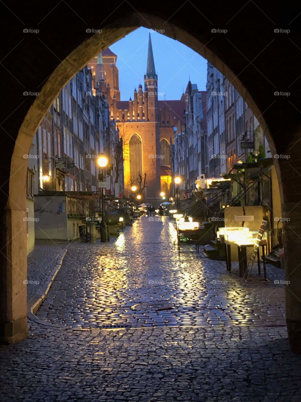 Amber Street in Gdansk,  Poland