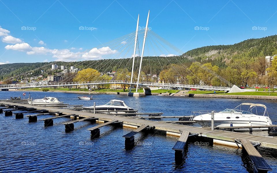 The river city Drammen, Norway
