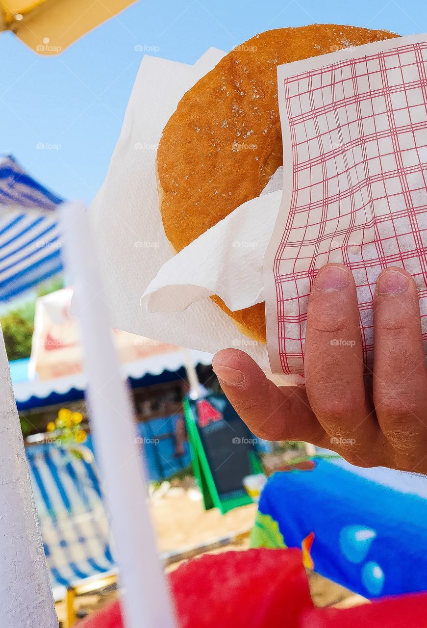 Snack on the beach