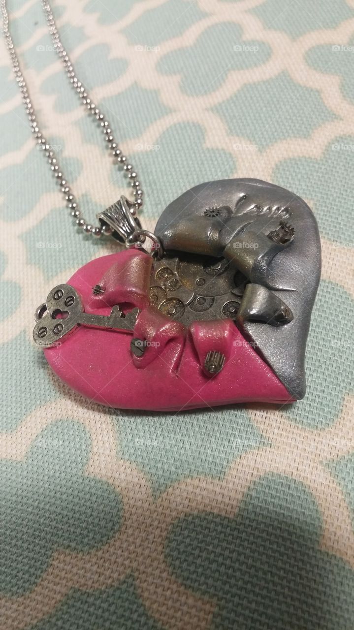 The Inner Workings of the Heart pendant by Robin's Nest Designs
