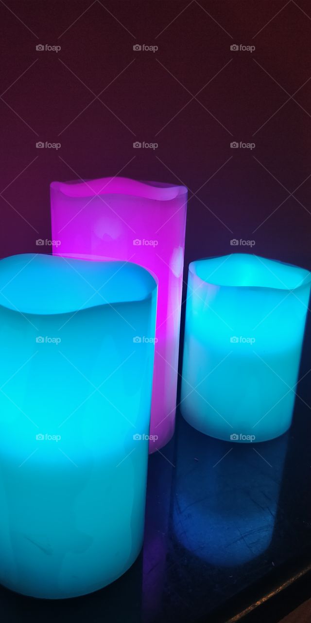 colourful lit lamps for a nice festive feel or a party