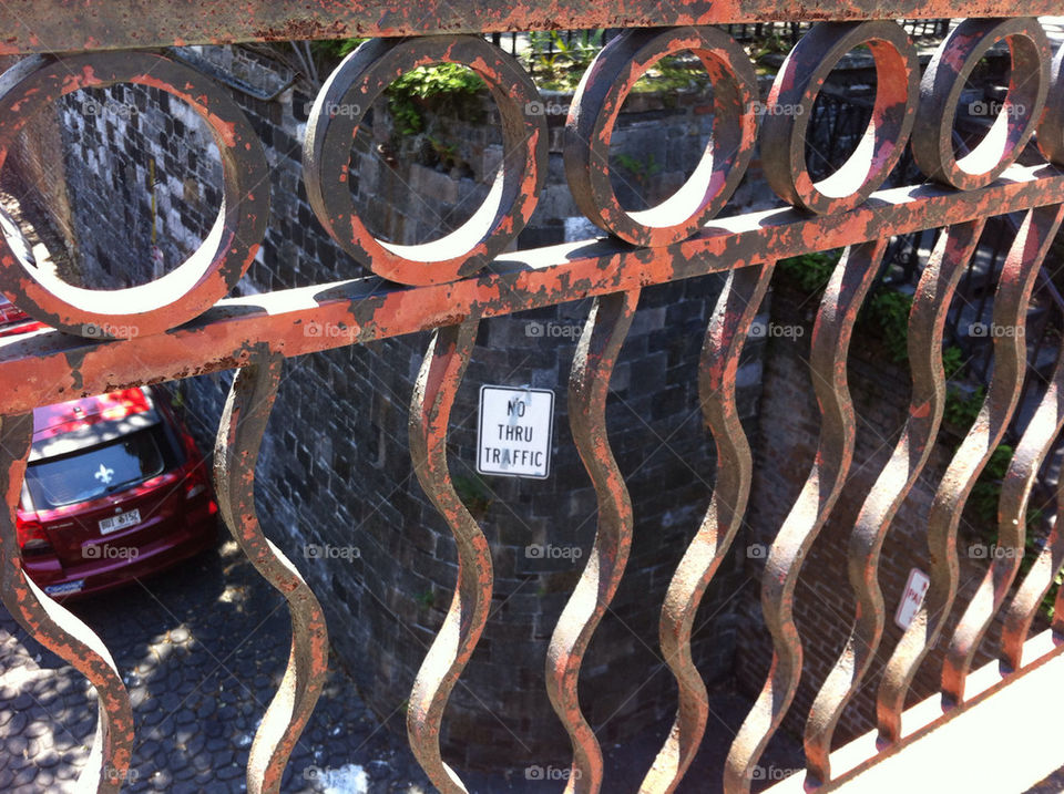 car fence rust steel by tplips01