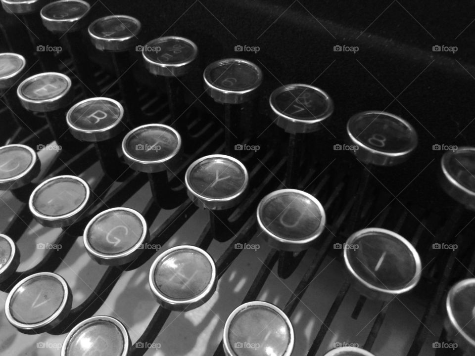 Antique Typewriter Keys