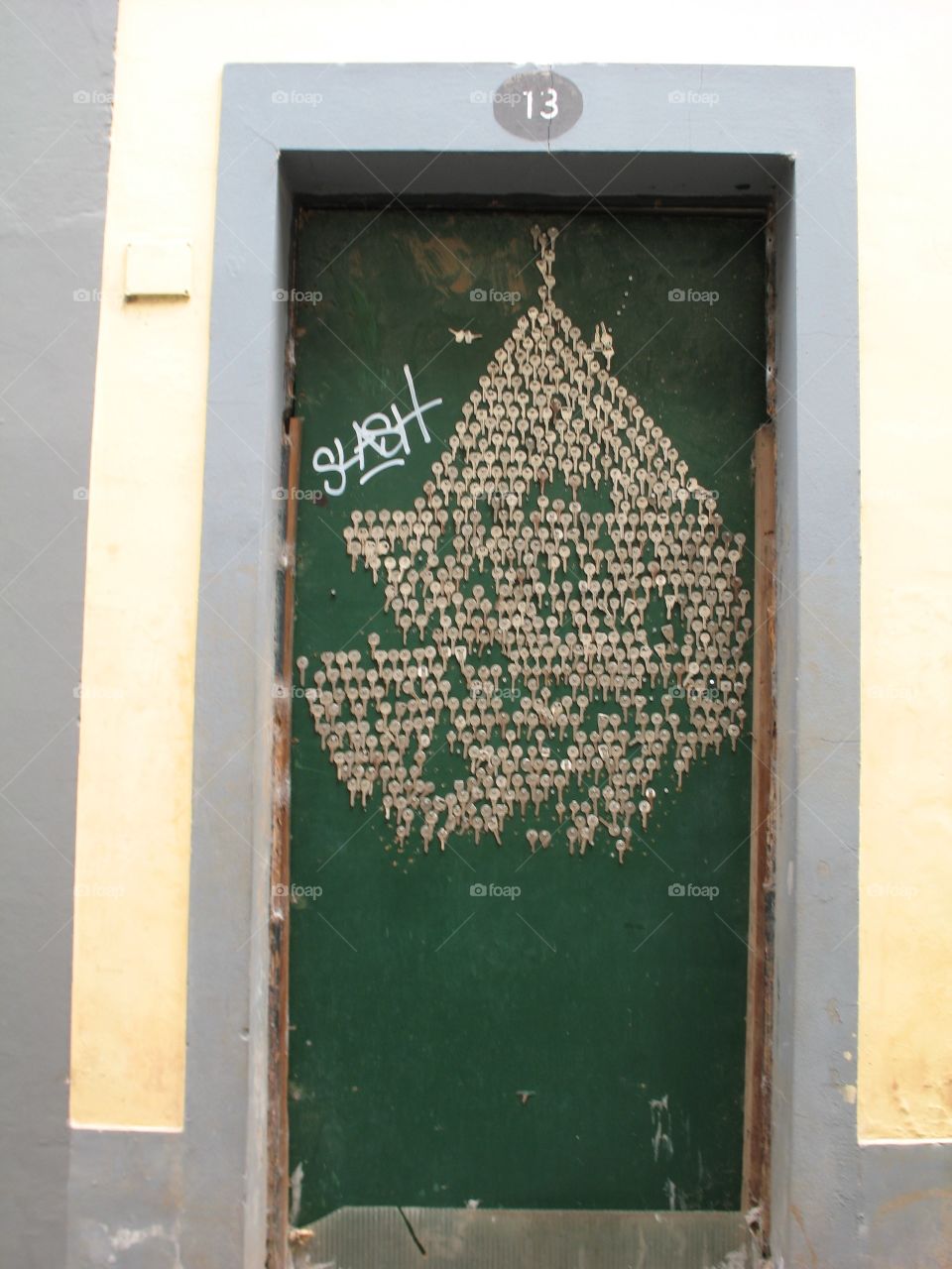 Decorated door with Keys