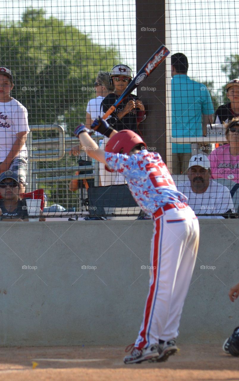 Portrait of a batter getting ready