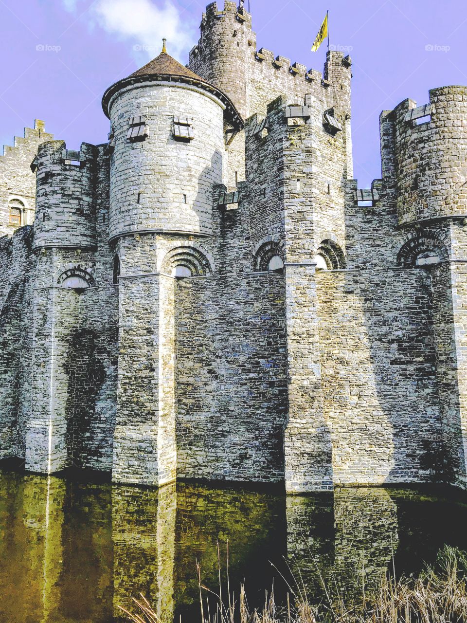 12th century Fortress Gravensteen / motte-and-bailey Castle of the Counts - Ghent, Belgium
