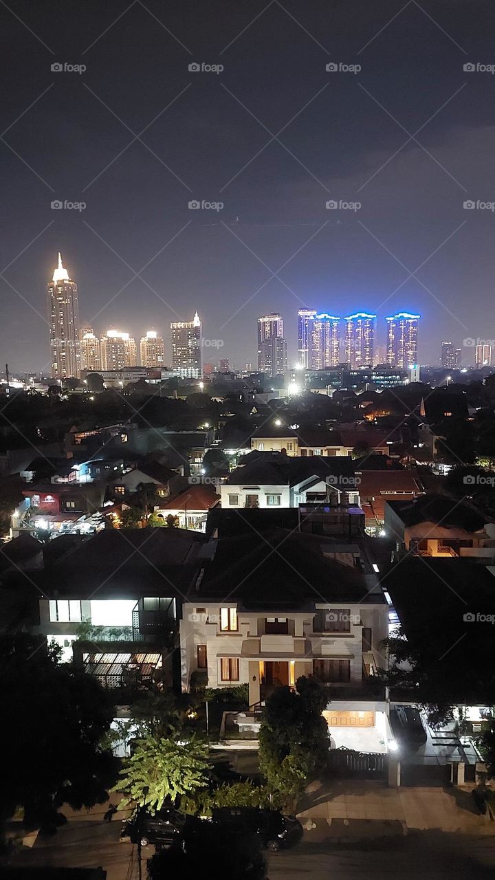 building at night