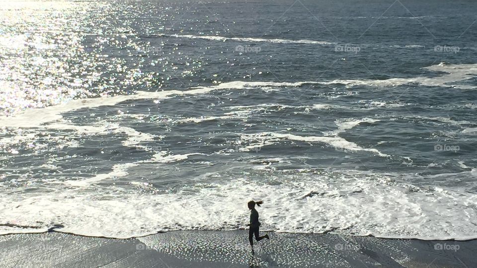 Running at beach