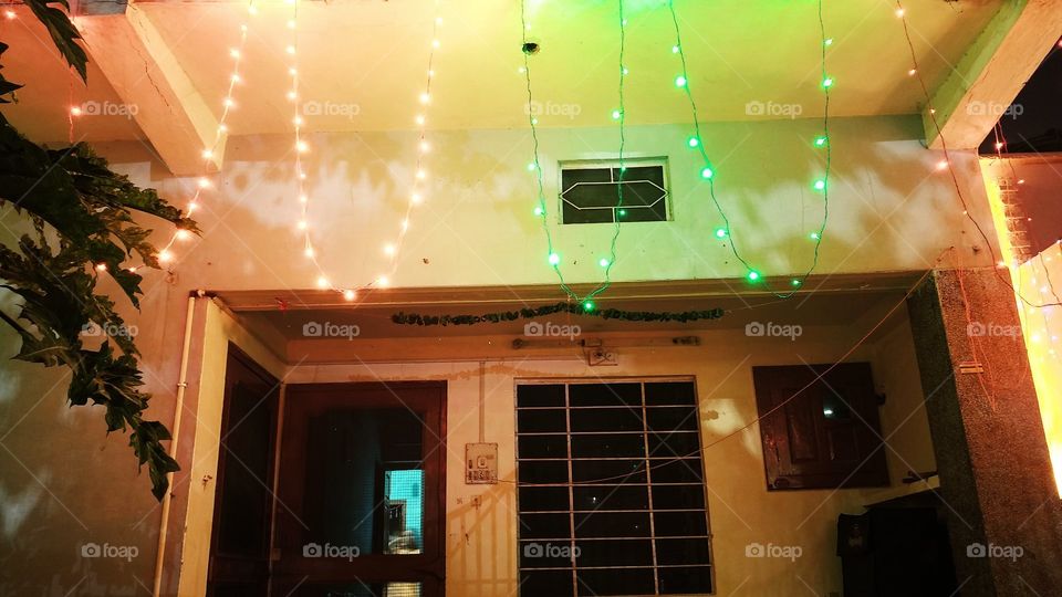 light decoration on festival