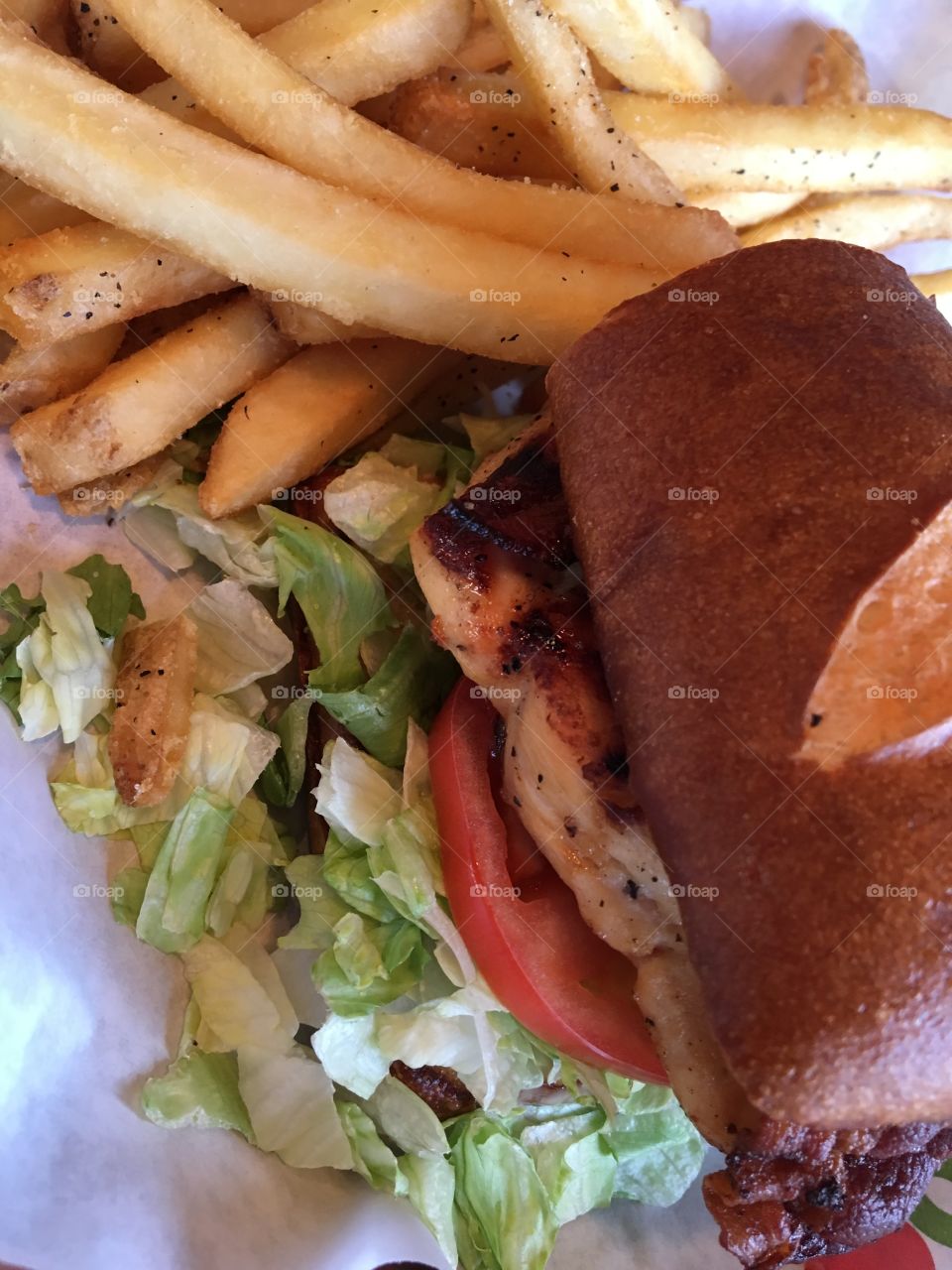 Grilled Chicken and French Fries 