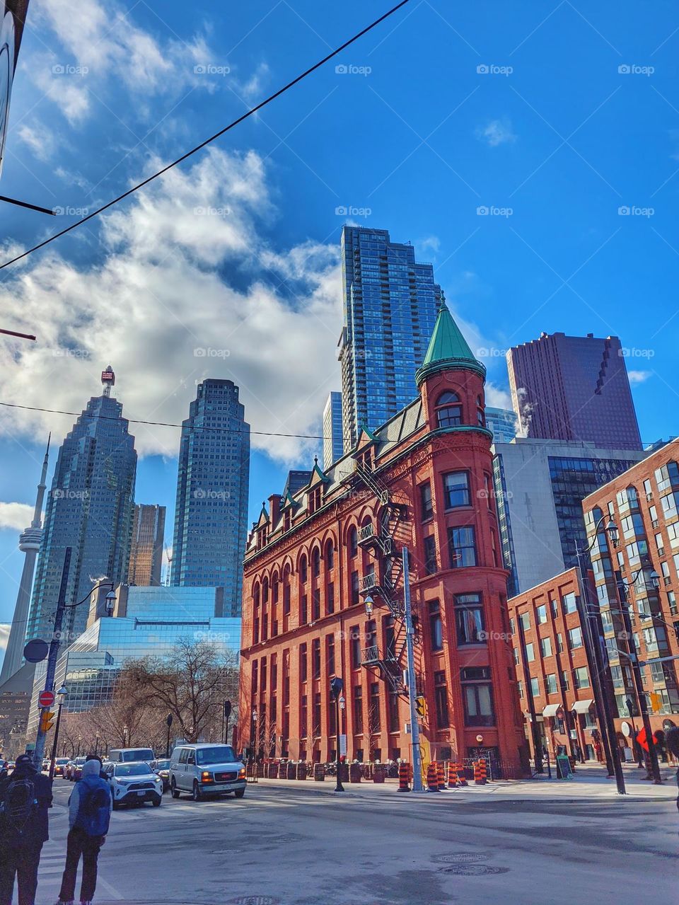 Toronto,  Canada. Winter vacation.  Ancient and modern architecture. Big city life