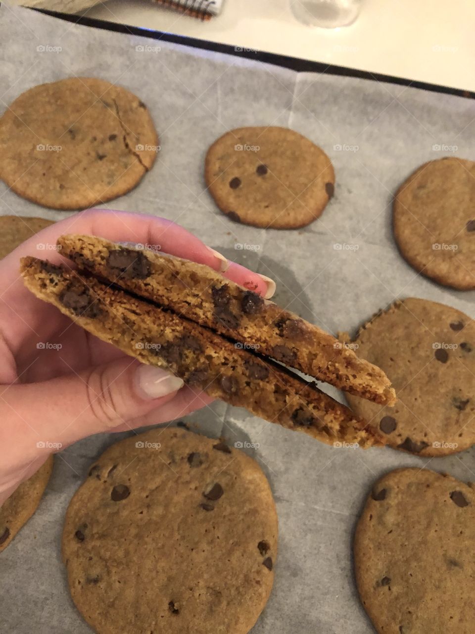 Chocolate chip cookies homemade ready to eat😋