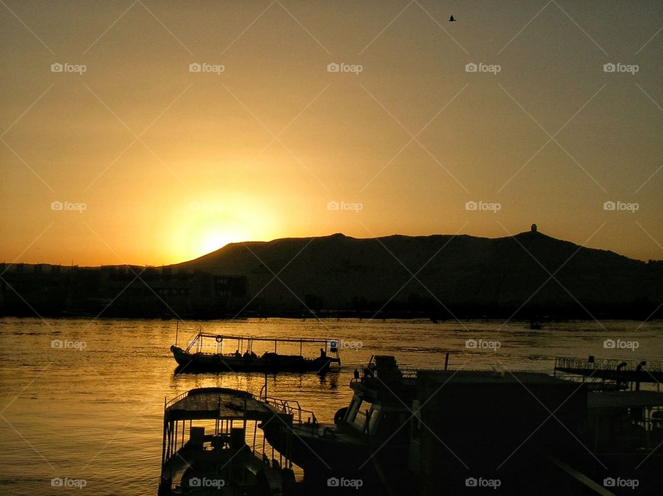 Sundown on the Nile River