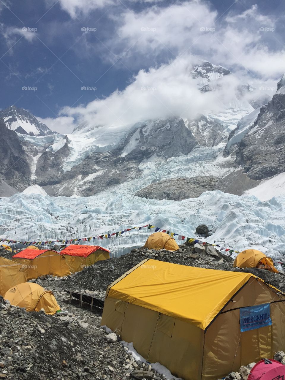 Everest Base Camp in April.