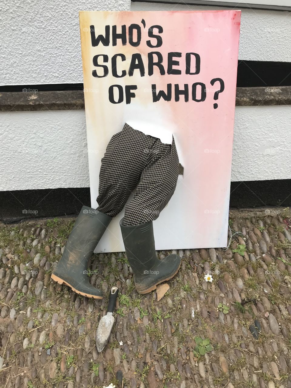 This scarecrow cannot do much harm , time for this scarecrow to get his cards haha