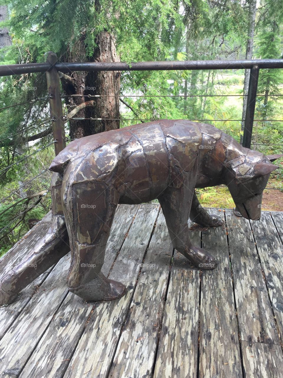 Sculpture of a bear at Pinecrest Estates in beautiful BC!