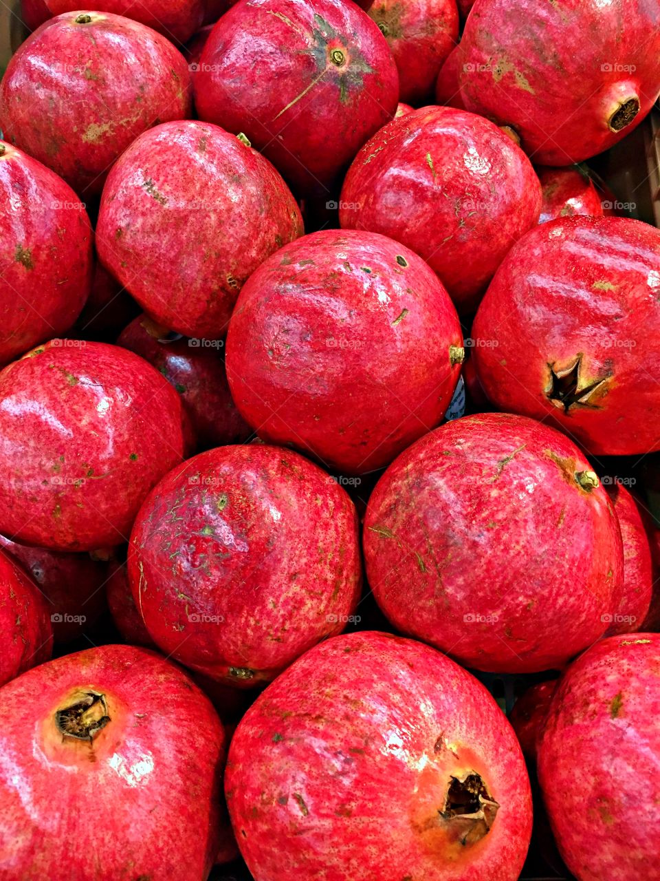 Flat lay - Pomegranate Fruit which is packed with vitamin C