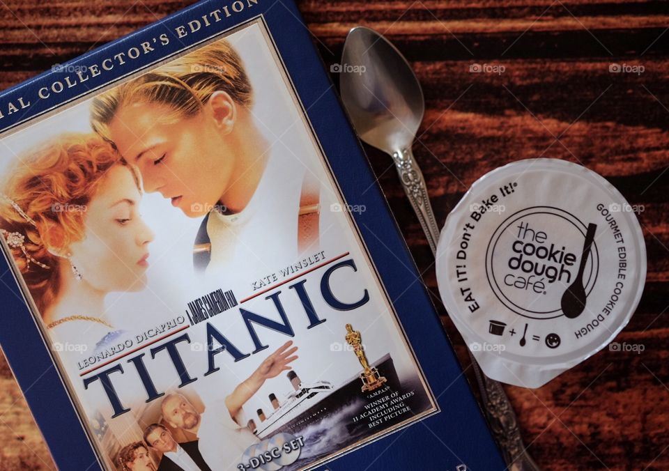 Titanic And Cookie Dough, Movie Night And Treats, The Cookie Dough Cafe, The Titanic Movie, Treat Yourself Today, Relaxing At Home, Leonardo DiCaprio 