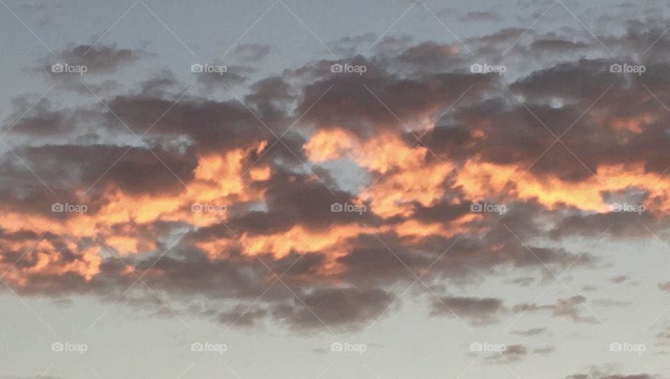 Louisiana Orange and gray sunset 