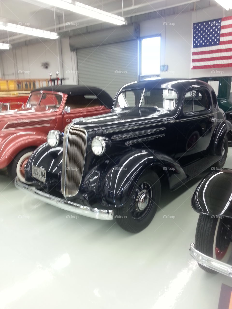 vintage automobile polished to show