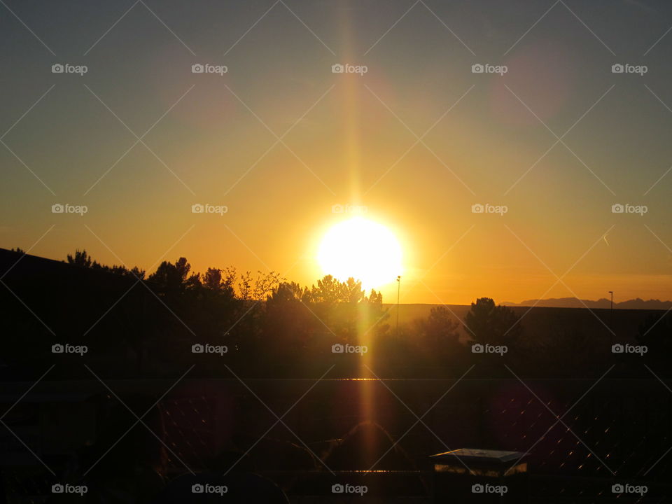 Desert Sunset Over El Paso, Texas