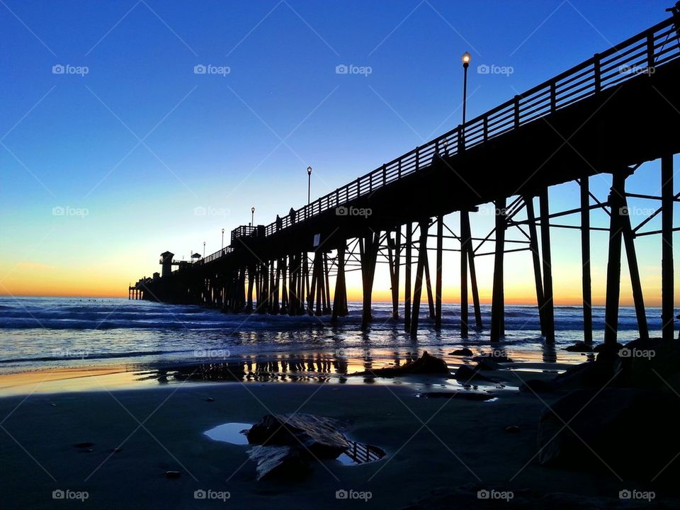 sunset at the pier
