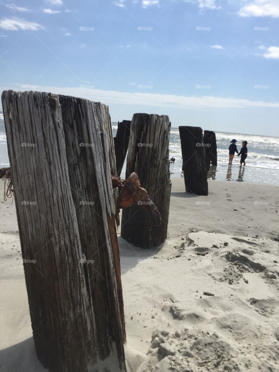 Children Playing on the Beach