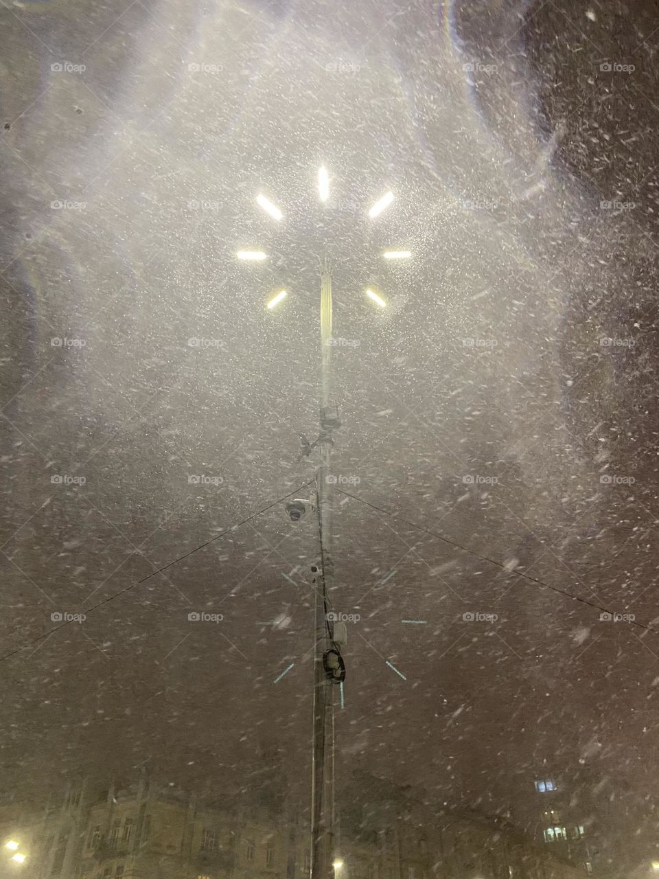 Lamp at snow 