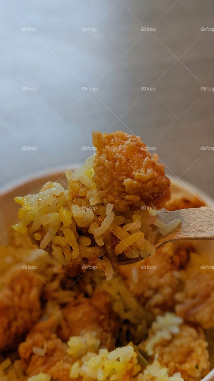 yummy chicken lolipop rice bowl