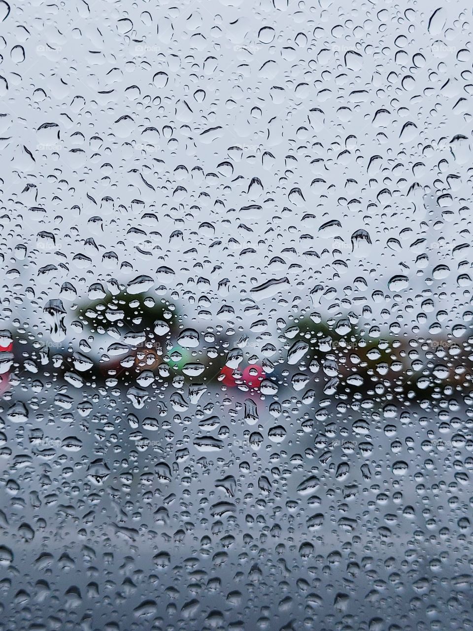 rainy day in a parking lot at Auburn California