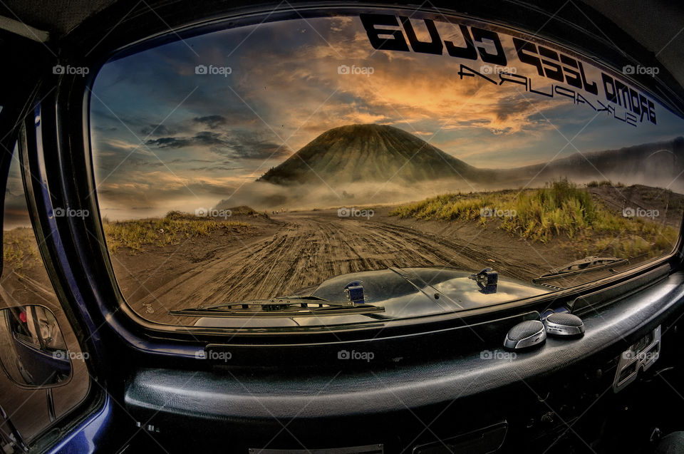 view of bromo mountain