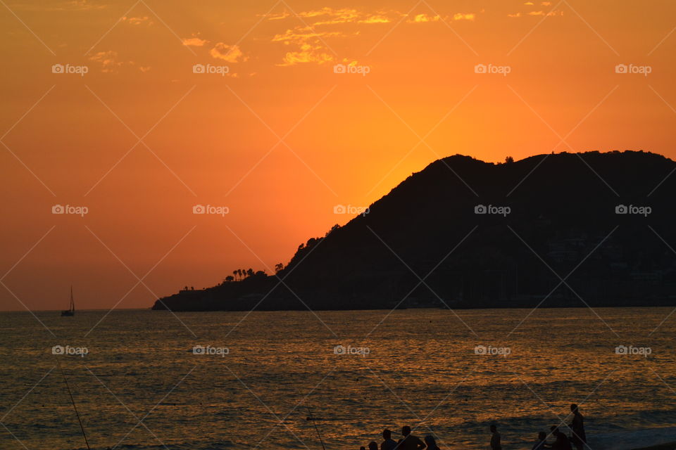 sunset in Alanya turkey