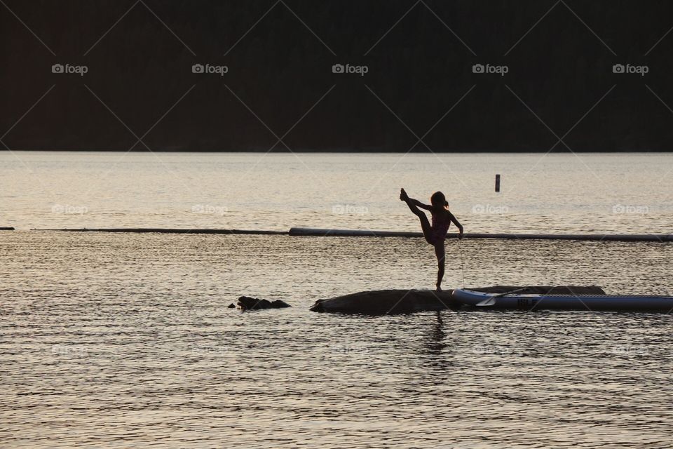 Yoga on the lake