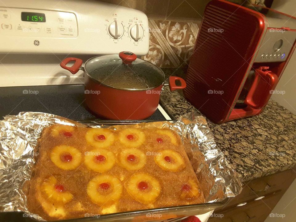 Upside down pineapple Cake