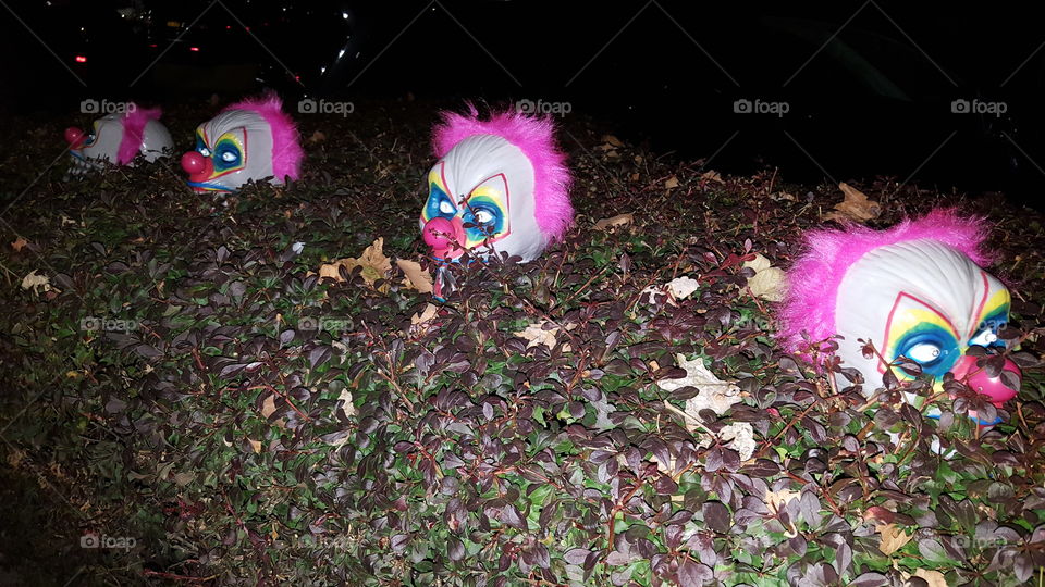 Halloween creepy clowns