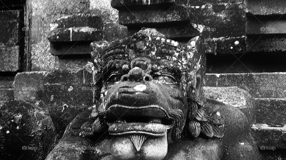 One of the nagas or protectors of Balinese temple sides is usually found right at the gates of Hindu shrines...