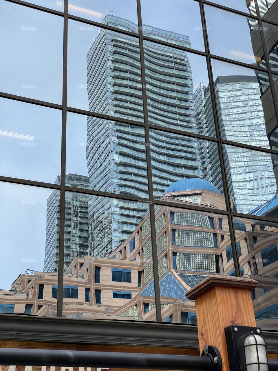 Buildings in a mirror 