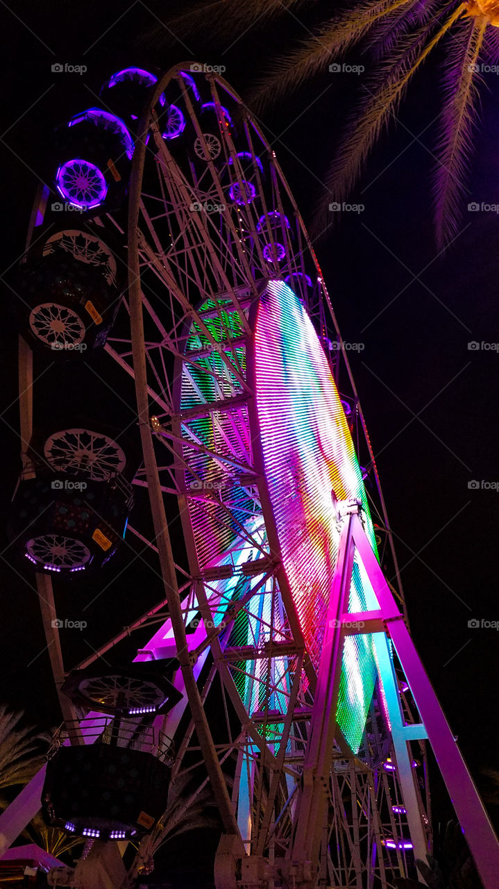 Low angle view of ferry wheel
