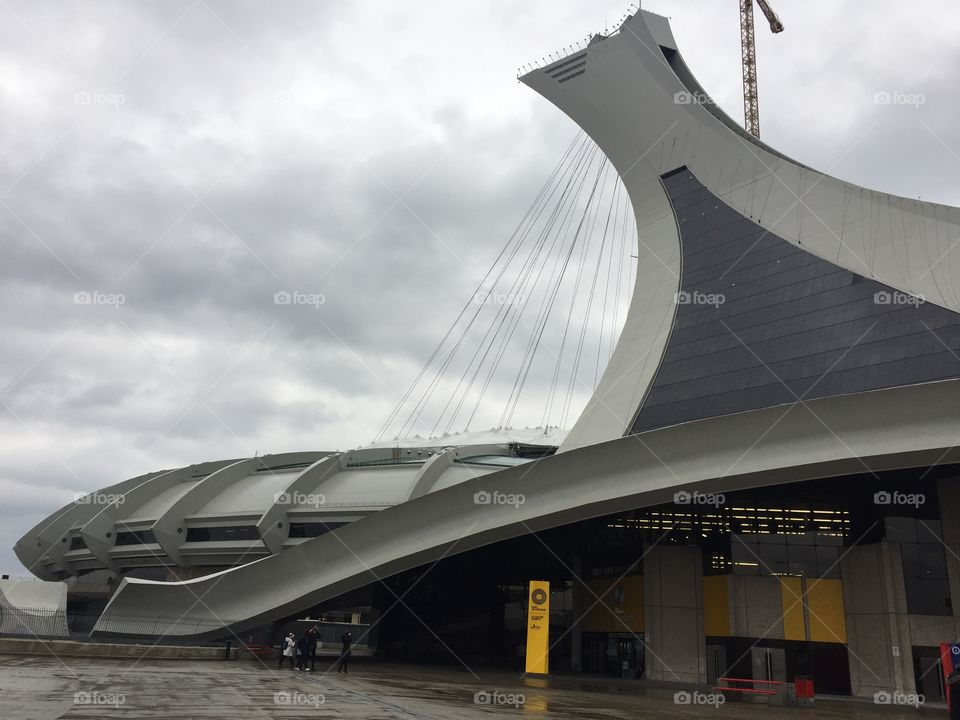 The Olympic stadium in Montreal, Canada 