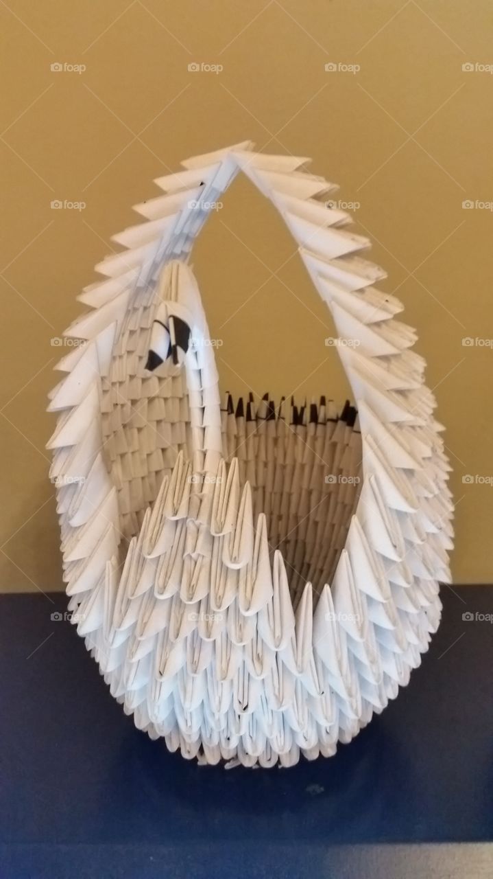 Paper folding craft, Origami swan