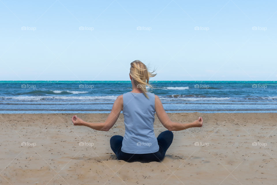 yoga on the beach