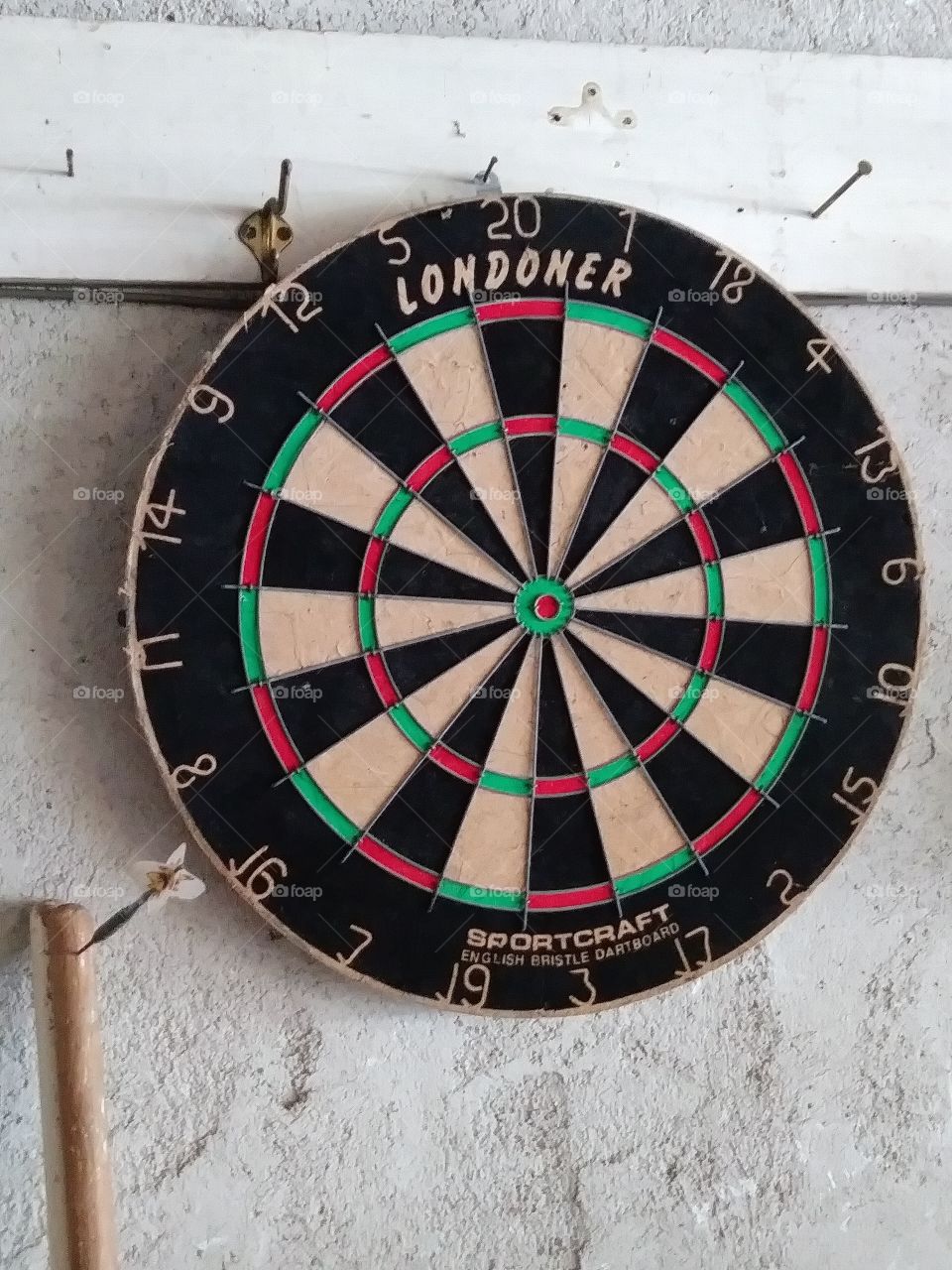 bullseye! the broom handles gotta count for somethin ? #darts #garagefun