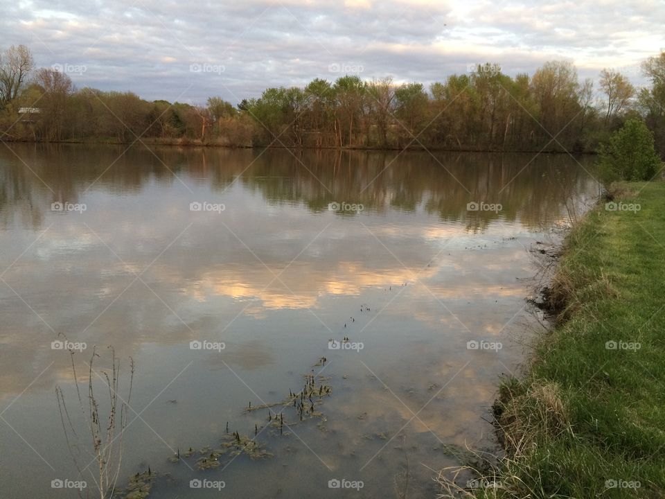 Reflections of a Spring evening on a secret cove.