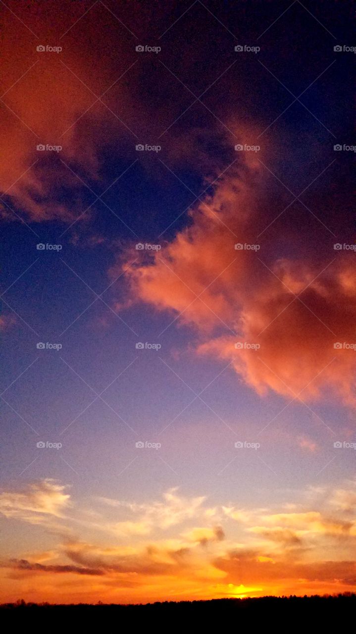 purple sunset on a summer's eve