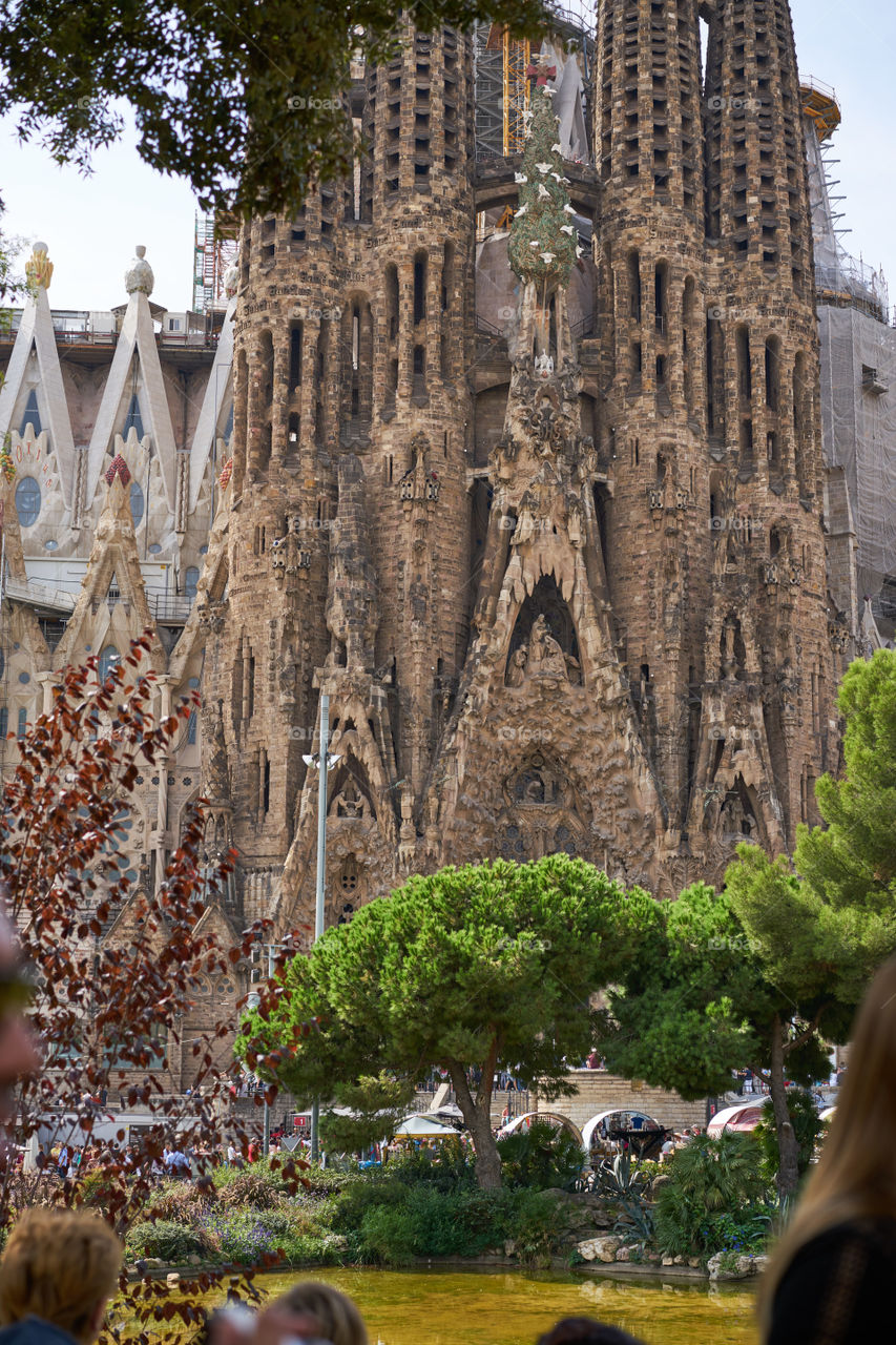 Sagrada Familia from the park beside