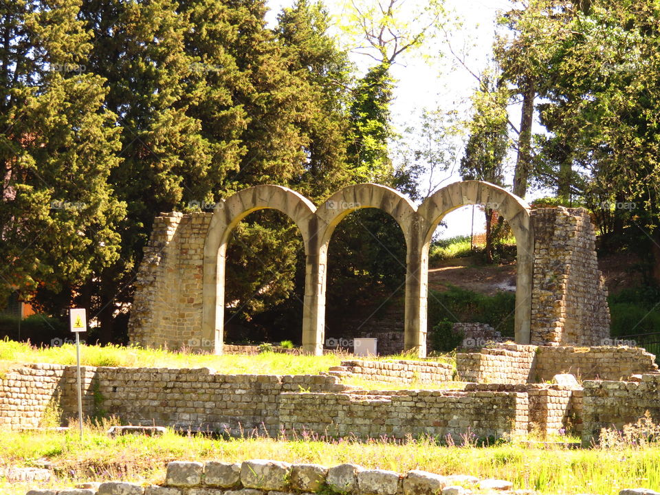 Etruscan site Fiesole Italy Tuscany