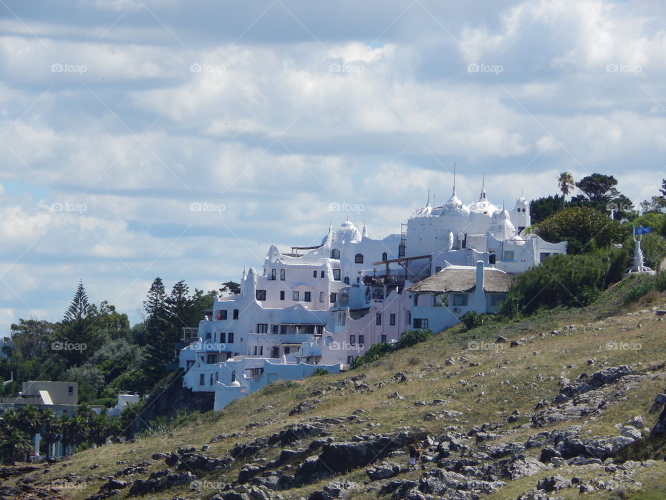 Casapueblo. A picture of the casapueblo construction