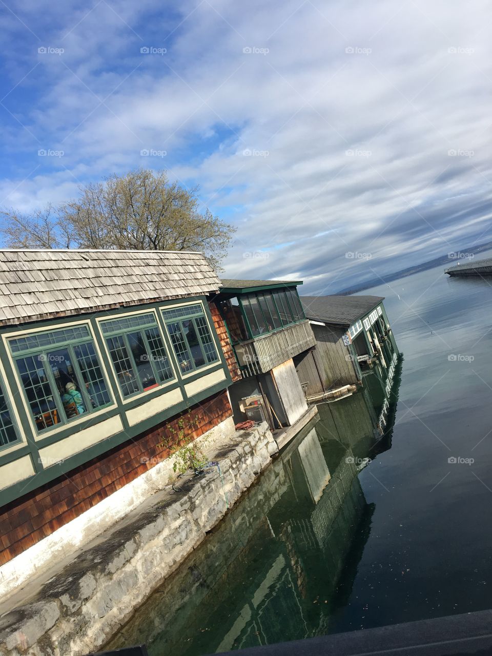Lakeside boathouse