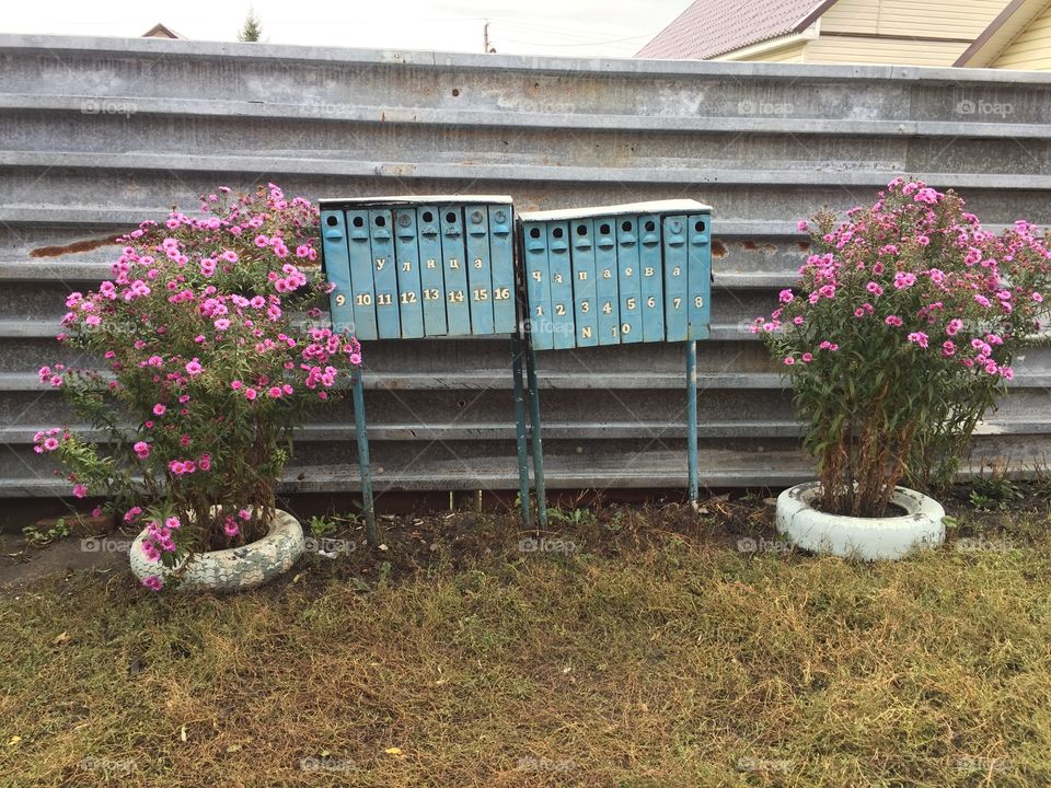 mailboxes in the countryside