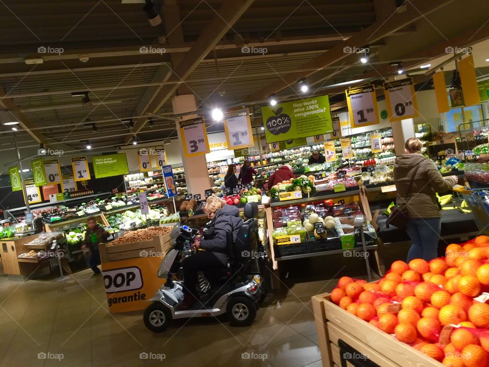 Shopping in the Netherlands supermarket